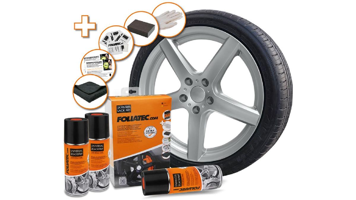 Foliatec+Set+de+Universal+2C+Spray+Peinture+-+argent+m%C3%A9tallique+brillant+1x400ml